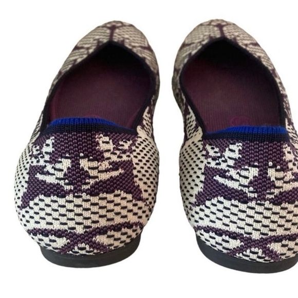 Rothy's RARE Wisteria Purple & White Women's Flats - 7 - Picture 4 of 8
